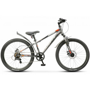 Велосипед Stels Turbo-400 MD 24" Z010 серый/красный рама: 12" (2026) 