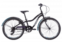 Велосипед Dewolf SAND 24 черный/белый/светло-голубой (2021)