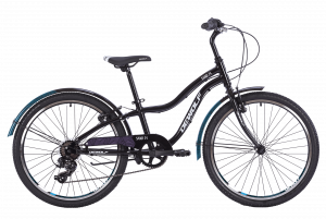Велосипед Dewolf SAND 24 черный/белый/светло-голубой (2021) 