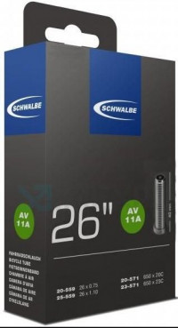 Велокамера 26" Schwalbe AV11A 26'x0.8-1.00 20/25-559/571 IB AGV 40mm (05-10422240) Велокамера 26" Schwalbe AV11A 26'x0.8-1.00 20/25-559/571 IB AGV 40mm (05-10422240)
