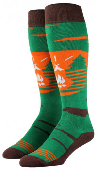 Носки для зимних видов спорта Stinky Socks Uunplugged Green/Brown F20 (2021) (ASTUNP)