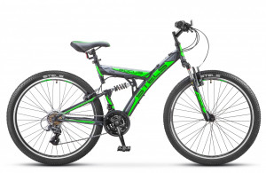 Велосипед Stels Focus V 26&quot; 18-sp V030 черный/зеленый (2019) 