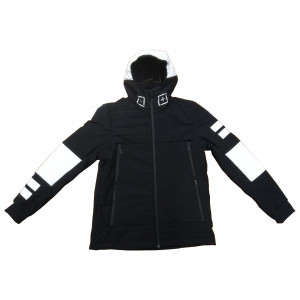 Куртка-виндстоппер One More 431 Man Hybrid Hoody Jacket black/white/black 0U431U0-99AB 