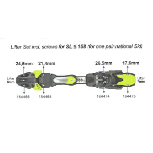 Комплект подъемников Fischer Lifter Set incl. screws for SL ≤ 158 