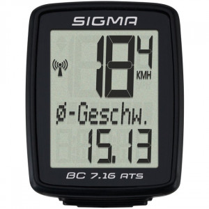 Велокомпьютер Sigma BC 7.16 ATS (07162) black 