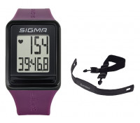 Часы спортивные SIGMA SPORT iD.GO: пульсометр, секундомер, часы. Фиолетовый