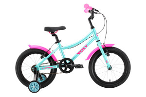Велосипед Stark Foxy Girl 16 бирюзовый/розовый (2022) 