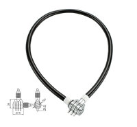 Замок тросовый Golden Key 4,5х650мм с кодом 3 цифры