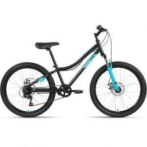 Велосипед Altair MTB HT 24 2.0 Disc черный/бирюзовый рама: 12&quot; (2022) 