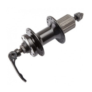 Втулка NECO 00-180782 алюминий. задняя 32отв. д/диск 8/9 скор. на 2-х промподшип. с эксцентриком, M10*135мм*145мм, черная MS38QR 