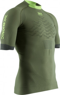 Футболка X-Bionic The Trick 4.0 G2 Run SH SL Men olive green/phyton yellow