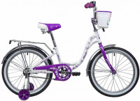 Велосипед Novatrack Butterfly 20" белый-фиолетовый (2019)