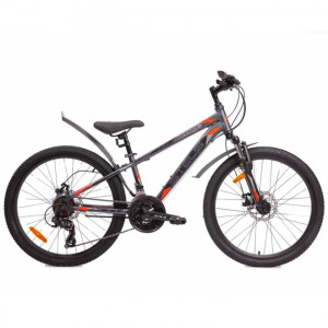 Велосипед Stels Turbo-400 MD 24&quot; Z010 (м) серый/красный рама: 12&quot; (2025) 