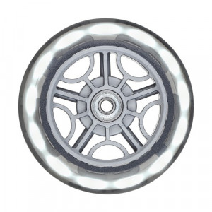 Комплект колес Globber 121 мм Light-Up Wheel Set прозрачный / подсветка белая 