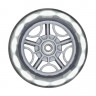 Комплект колес Globber 121 мм Light-Up Wheel Set прозрачный / подсветка белая - Комплект колес Globber 121 мм Light-Up Wheel Set прозрачный / подсветка белая