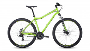 Велосипед Forward Sporting 29 2.2 disc ярко-зеленый/черный (2021) 
