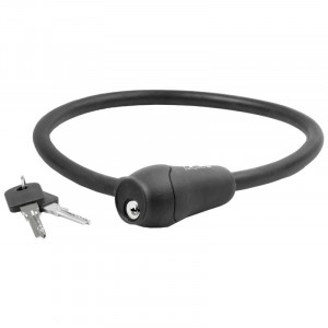 Замок M-Wave 5-231040 на ключе, силиконовый, черный 
