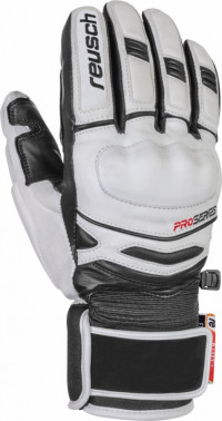 Перчатки горнолыжные Reusch World Champ white/black