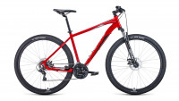 Велосипед Forward APACHE 29 2.0 disc красный\серебристый (2021)