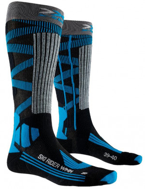 Носки X-Socks Ski Rider 4.0 Women G161 dark grey melange/blue 