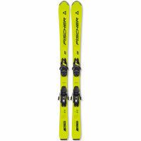 Горные лыжи Fischer RC4 PRO JRS + крепления FS7 GW CA JRS solid black/yellow (2024)