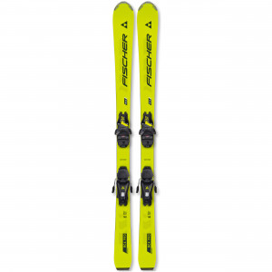 Горные лыжи Fischer RC4 Pro JRS + крепления FS7 GW CA JRS solid black/yellow (2024) 