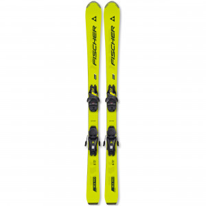 Горные лыжи Fischer RC4 Pro JRS + крепления FS7 GW CA JRS solid black/yellow (2024) 