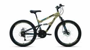 Велосипед Altair MTB FS 24 disc бежевый/черный Рама: 15&quot; (2022) 