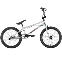 Велосипед Stark Madness BMX 3 серебристый/фиолетовый (2022)