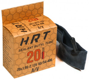 Велокамера 20" H.R.T. SEALANT BUTYL TUBE авто ниппель AV35мм 1.95-2.125 50/54-406 (00-009905) 