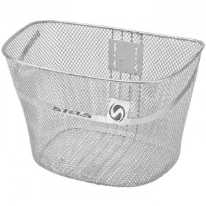 Велокорзина передняя Stels JL-044-2 для 28" стальная серебристая Велокорзина передняя Stels JL-044-2 для 28" стальная серебристая