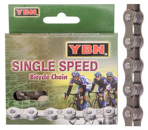 Цепь YBN S410H 1/2&quot;x1/8&quot; 116 звеньев, для 1 скор. велосипедов, УСИЛЕННАЯ 