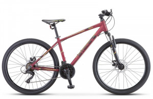 Велосипед Stels Navigator-590 MD 26&quot; K010 бордовый/салатовый (2021) 