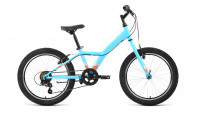 Велосипед Forward DAKOTA 20 1.0 голубой/ярко-оранжевый (2022)