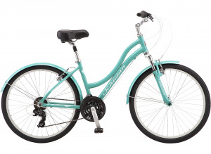 Велосипед Schwinn SUBURBAN DELUXE WOMEN 26&quot; голубой Рама M (17.5&quot;) (2022) 