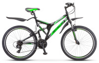 Велосипед Stels Challenger V 26" Z010 черный/зеленый (2020)