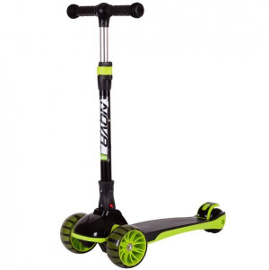 Самокат-кикборд Novatrack RainBow Basic Black лаймовый (2022) 