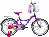 Велосипед NOVATRACK LITTLE GIRLZZ 20", фиолетовый (2019)