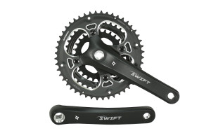 Система Prowheel Swift-251*175 mm, (48/38/28) AL-6061-T6, Chainline: 50, BCD: 104/64, под квадрат, черные 