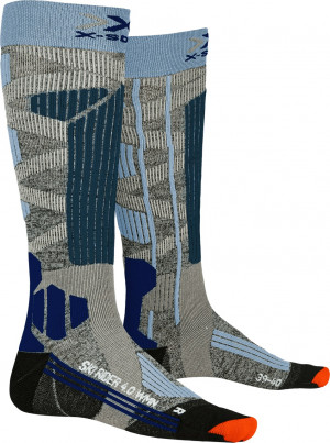 Носки X-Socks Ski Rider 4.0 Women G230 stone grey melange/mineral blue 