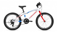 Велосипед Forward RISE 20 2.0 белый\красный (2021)