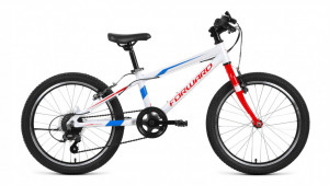 Велосипед Forward Rise 20 2.0 белый/красный (2021) 