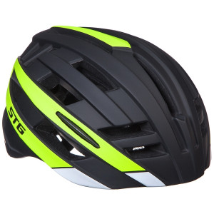 Шлем STG HB3-8-C черный/зеленый с встр. фонарем (Out mold) 