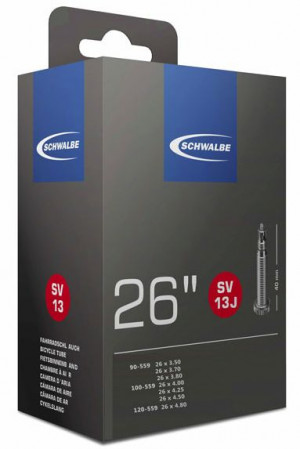 Велокамера 26" Schwalbe SV13J 26х3.50-4.80 90/120-559 IB 40mm (05-10400193.01) 