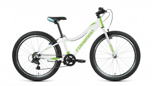 Велосипед Forward JADE 24 1.0 белый/зеленый рама 12&quot; (2022) 