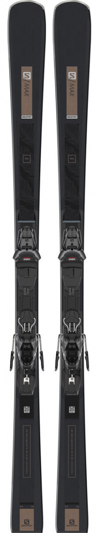Горные лыжи Salomon S/Max W 8 + M11 GW L80 Black/Lt Bro (2022)