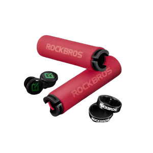 Грипсы ROCKBROS BT1001 RB_BT1001RDBK с замком, красный/черный 