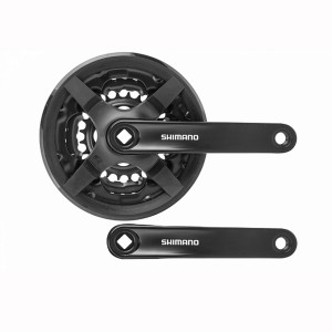 Шатуны 1/2&quot;х3/32&quot; 24/34/42 зуб. 170мм FC-TY301 Tourney SHIMANO &quot;под ромб&quot; алюминиевые чёрные 