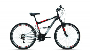 Велосипед Altair MTB FS 26 1.0 черный/красный рама: 16&quot; (2022) 