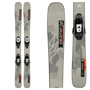 Горные лыжи Salomon L QST Spark + крепления C5 GW Gray/Orange JR (2022) 